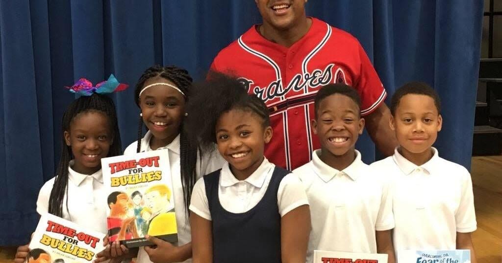 Hitting The Books — Former Brave And Falcon Brian Jordan Encouraging Young Students