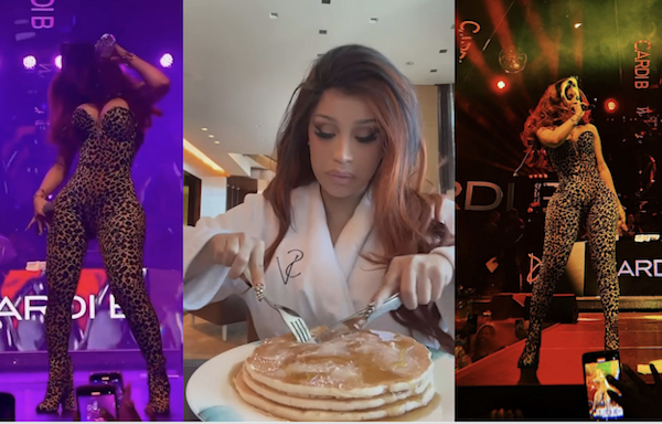 The Source |Cardi B Claps Back at Body Shamers While Eating Pancakes