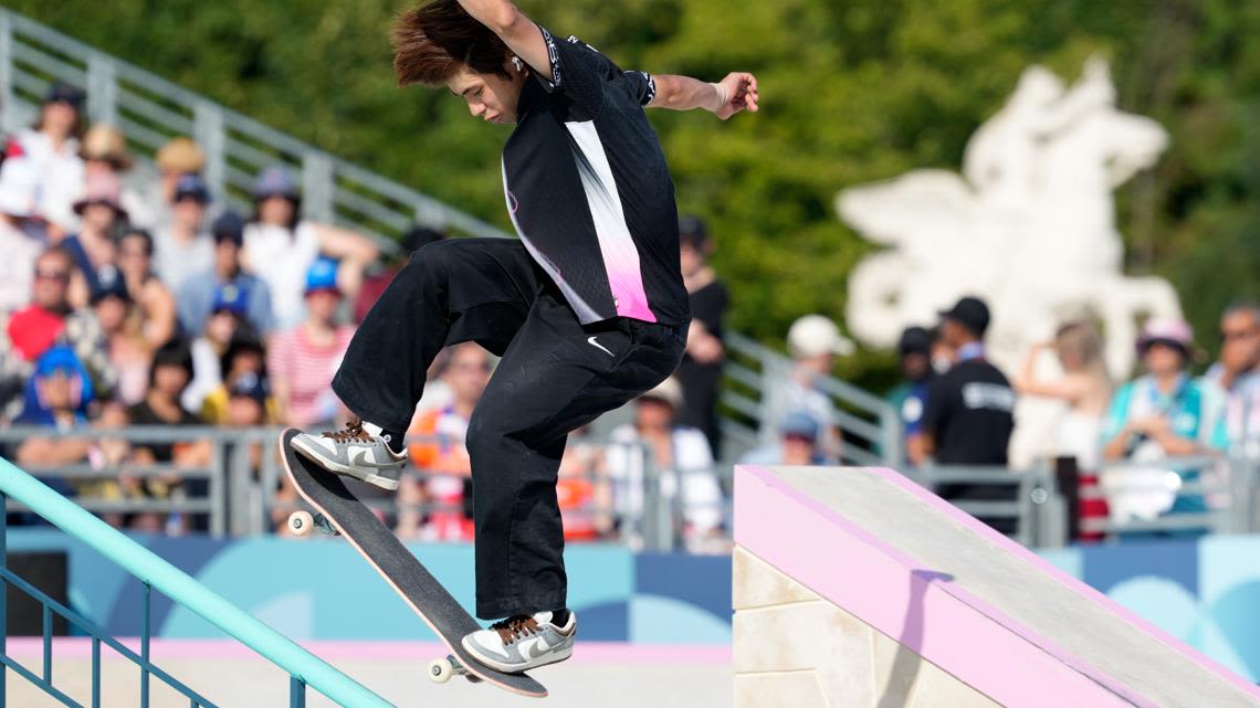Gold medal winner in men's street skateboarding stuns crowd on final attempt
