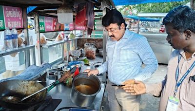 Food safety officials inspect fast food, chaat stalls in Coimbatore