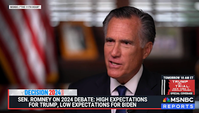 Mitt Romney defends Trump's border security policy, slams Biden in heated exchange with MSNBC host