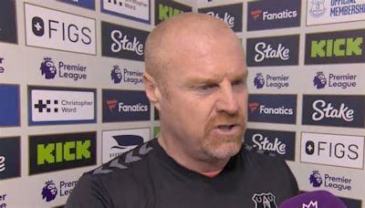 Sean Dyche has awkward exchange with Match of the Day reporter after securing Everton safety