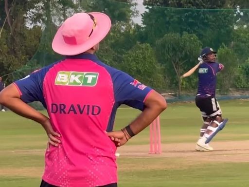 Skipper Sanju Samson trains under watchful eyes of new Rajasthan Royals' coach Rahul Dravid | Watch video