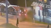 WATCH: Stolen car catches fire after crashing during Oklahoma City pursuit