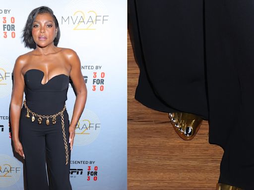 Taraji P. Henson Slips on Schiaparelli Gold Toe Heels for Martha’s Vineyard African American Film Festival