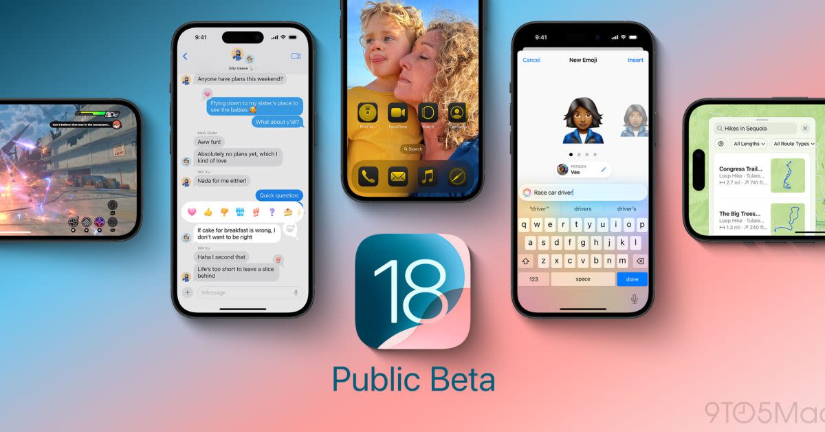 iOS 18 public beta now available; here are all the new features - 9to5Mac