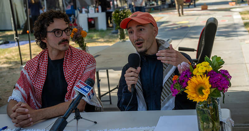 See pro-Palestinian protesters at UC Davis announce end of encampment on campus quad