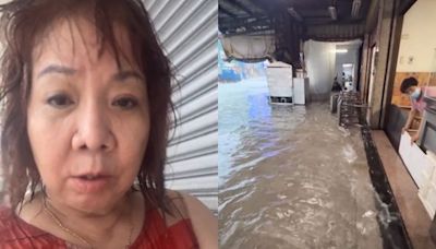 萁媽直播颱風淹水實況「10幾年沒這樣」 驚呼：整個高雄市完蛋了！