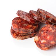 Type of sausage originating from the Iberian Peninsula Made from pork and seasoned with smoked paprika and other spices Can be either cured or fresh