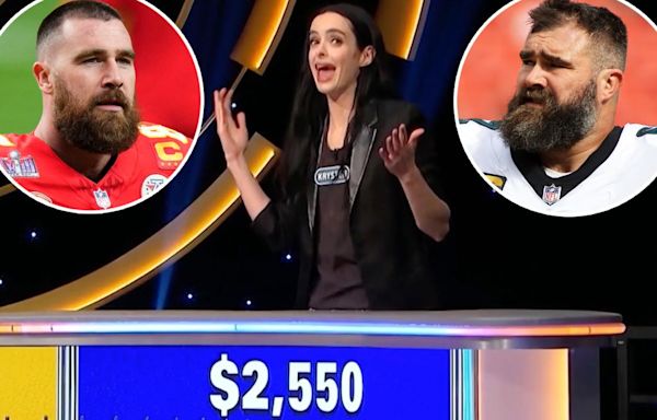 Krysten Ritter roasted for not knowing who Travis and Jason Kelce are on ‘Celebrity Wheel of Fortune’