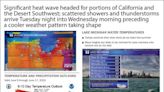 Significant heat wave headed for portions of California and the Desert Southwest