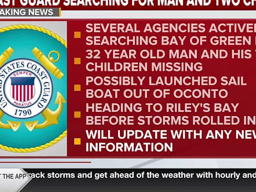 U.S. Coast Guard searching Bay of Green Bay for missing boaters