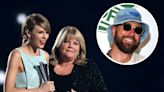 Travis Kelce Celebrates Eras Tour Stage Debut With Taylor Swift’s Mom Andrea