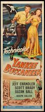 YANKEE BUCCANEER MOVIE POSTER Folded 14x36 Inch 1952 Insert JEFF ...