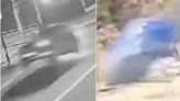 Video: auto "voló" en persecución policial en Puente Alto