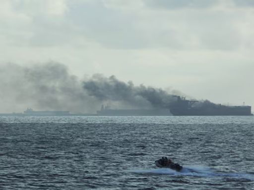 Oil tankers on fire off Singapore, crew members rescued | World News - The Indian Express