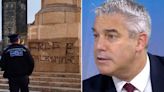Rochdale Cenotaph ‘Free Palestine’ graffiti is ‘outrageous’, says Steve Barclay