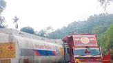 Landslide hits traffic on NH-6; 2 trucks collide, none injured - The Shillong Times