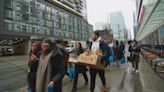 Hundreds of students distribute necessities to the homeless in downtown Toronto