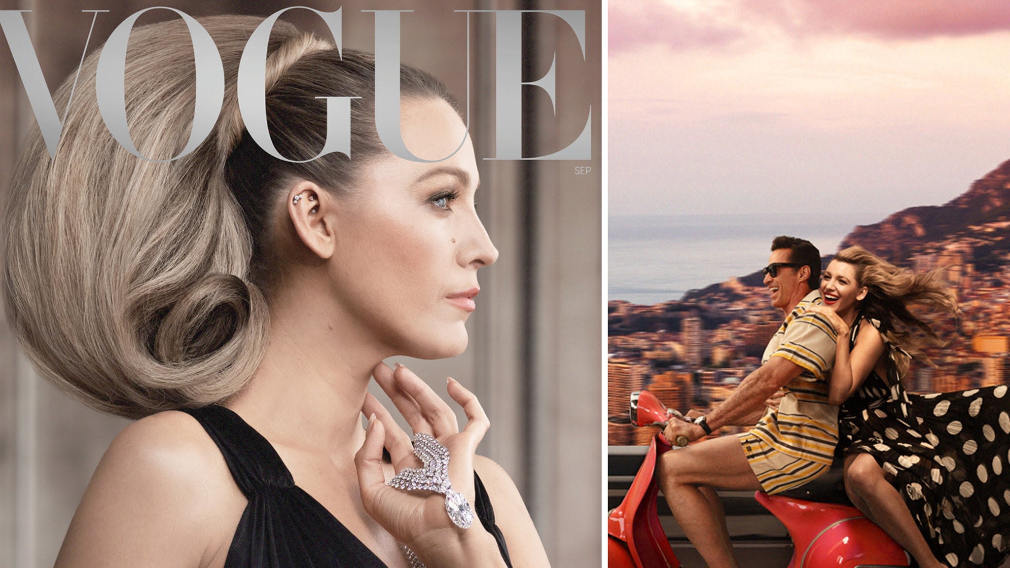 Blake Lively Stuns In Hitchcock-Inspired Vogue Photoshoot With Hugh Jackman