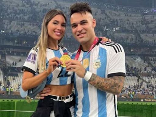 El romántico saludo de Agustina Gandolfo a Lautaro Martínez tras la victoria de la selección argentina