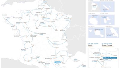 Le parcours de la flamme olympique jour par jour de Marseille jusqu’à Paris, du 8 mai au 26 juillet