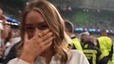 Laura Woods can't stop giggling as Rio Ferdinand is blanked by Real Madrid star