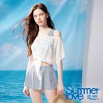 夏之戀SUMMERLOVE 短袖外搭比基尼三件式泳衣(E23722)