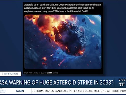 Fact or Fiction: NASA warning of huge asteroid strike in 2038?