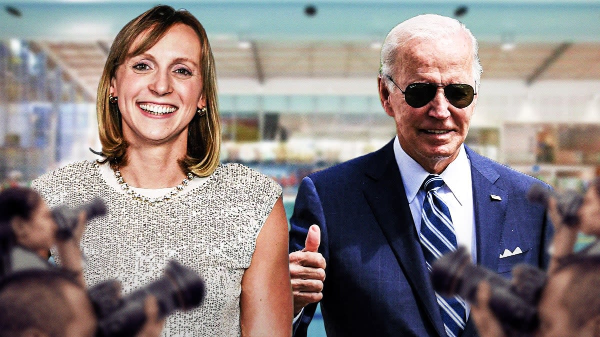 Katie Ledecky's special message for Joe Biden after Medal of Freedom honor