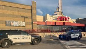 Large police presence at Braintree AMC movie theater