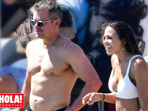 Junto a su mujer argentina y sus hijas, Matt Damon disfruta de unas soñadas vacaciones en Mykonos