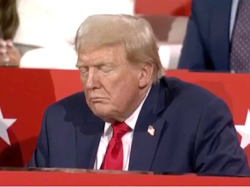 Internet Debates Whether Donald Trump Fell Asleep at the RNC