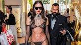 Irina Shayk attended a party at the Cannes Film Festival while wearing see-through lingerie and diamonds