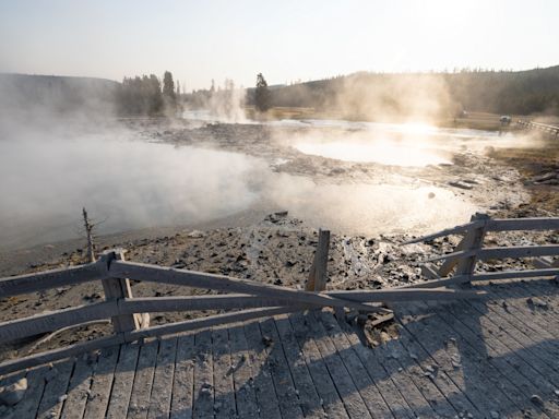 Tourists scramble as surprise explosion at Yellowstone hurls large rocks, steam