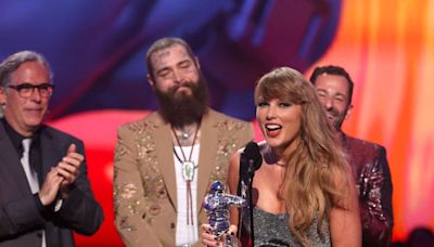 Taylor Swift name drops Travis Kelce in adorable MTV VMAs speech