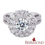 【BRILLMOND JEWELRY】 GIA 1克拉 D/VS2 3EX 無螢光 鉑金台 鑽戒(主石1克拉 D/VS2 3EX NONE PT950鉑金台)