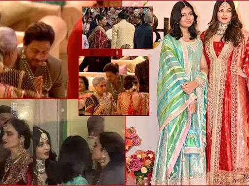 Aishwarya-Aaradhya hug, kiss Rekha amid rumours of rift with Bachchan's; SRK, Deepika greet Rajnikant, Big B at Anant-Radhika wedding