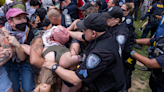 Photos: 'Gaza solidarity' protesters battle police, counter-protesters at UNC