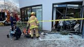 1 person hospitalized after car crashes into Beaverton car dealership