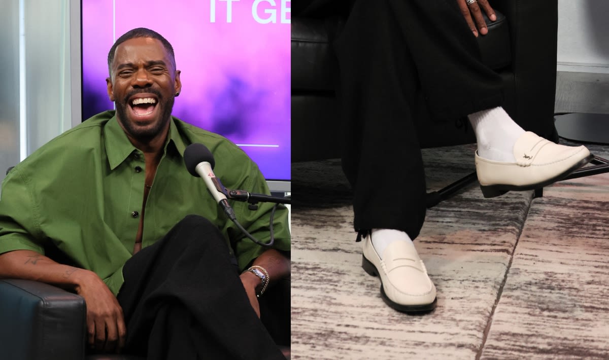 Colman Domingo Gets Preppy in Cream-Colored YSL Loafers at SiriusXM Studios in New York