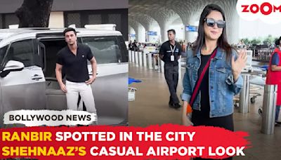 Ranbir Kapoor seen in the city, poses for paps | Shehnaaz Gill's stunning in a casual airport outfit