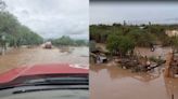 Reportan caída de árboles, evacuaciones, inundaciones y crecida de ríos por intensas lluvias en SLP