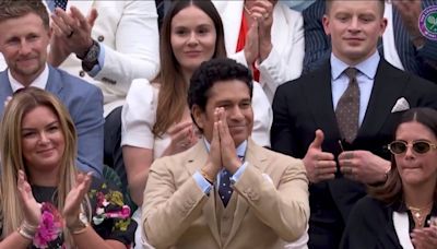 Sachin Tendulkar gets standing ovation at Wimbledon Centre Court - Watch | Cricket News