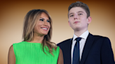 Melania Trump holds 2-month-old Barron in "rare" resurfaced video