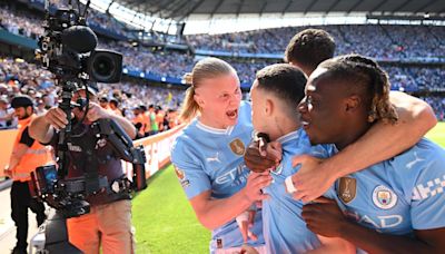 La imágenes de la celebración del Manchester City tras llevarse la Premier ante el Arsenal