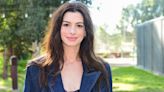 Anne Hathaway makes a strong case for slicked back hair in Venice