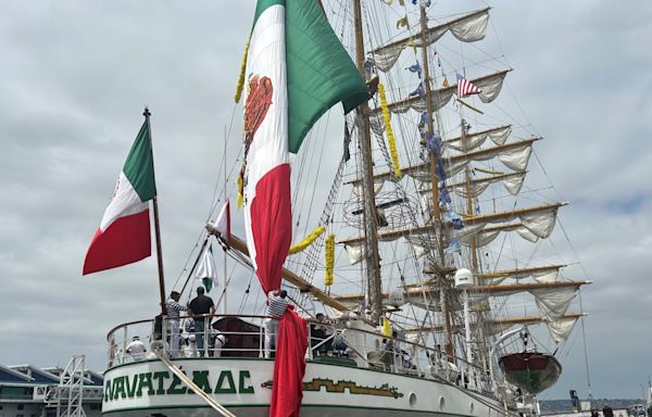 Mexican tall ship arrives in San Diego Bay, with free tours through the weekend