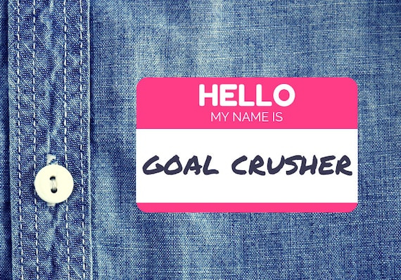 GOAL CRUSHER by TheHippieinMeStore on Etsy