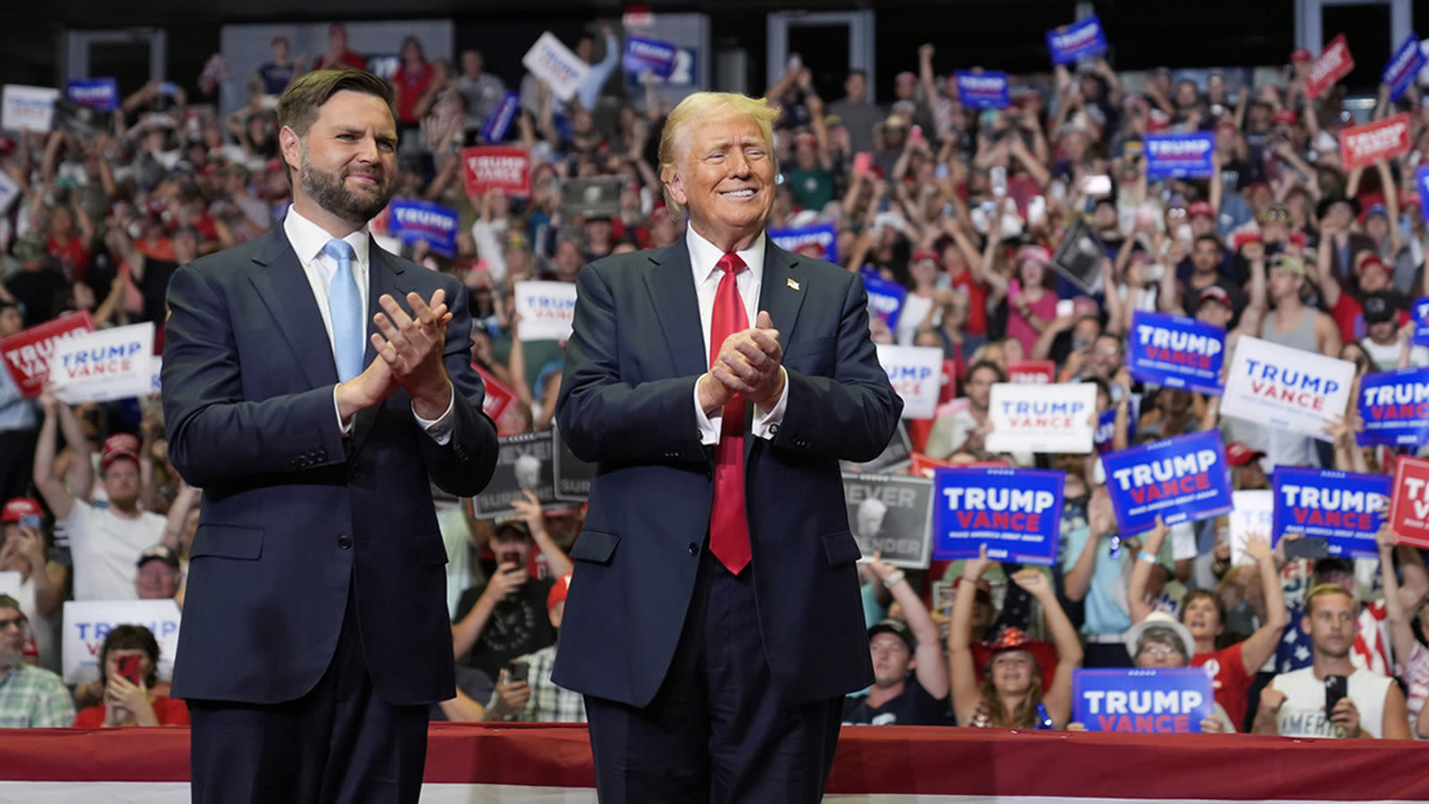 Donald Trump, JD Vance hit campaign trail for 1st time together at campaign rally in Michigan